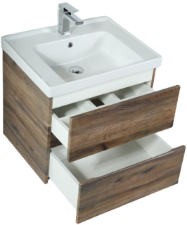 Подвесная тумба под раковину Art&Max Techno 60см дуб бомонд лофт AM-Techno-600-2C-SO-LW646